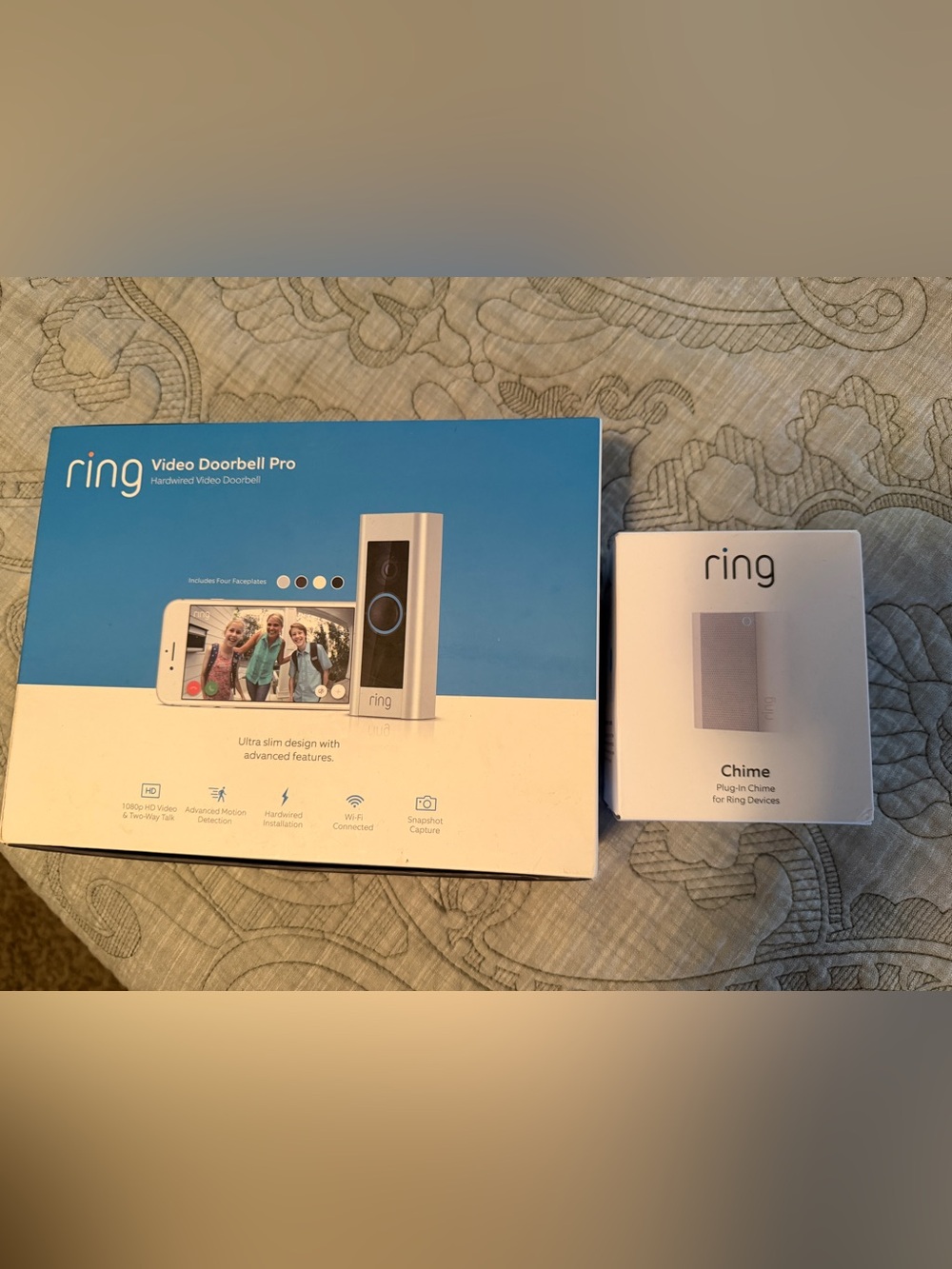 Ring Video Doorbell Pro set plus extra Chime NWT